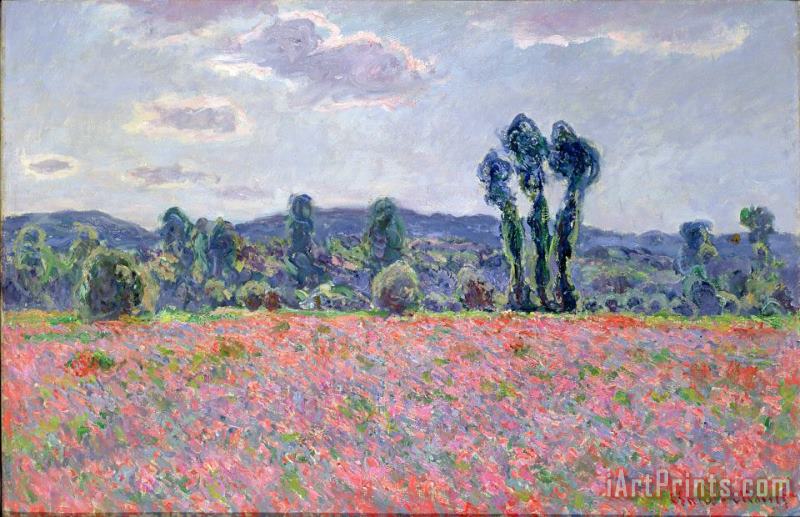 Poppy Field painting - Claude Monet Poppy Field Art Print