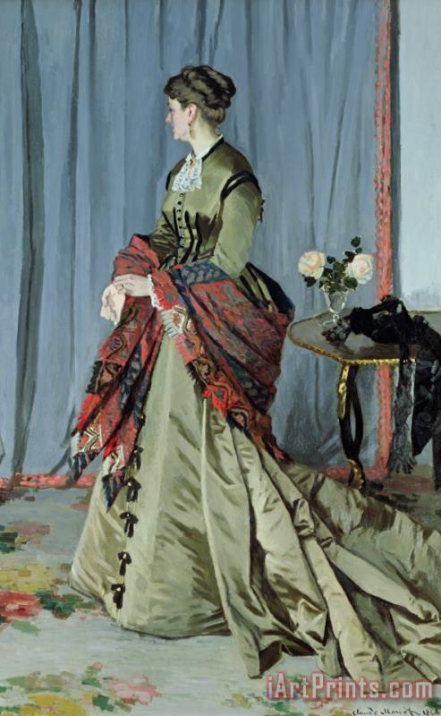 Portrait of Madame Louis Joachim Gaudibert painting - Claude Monet Portrait of Madame Louis Joachim Gaudibert Art Print