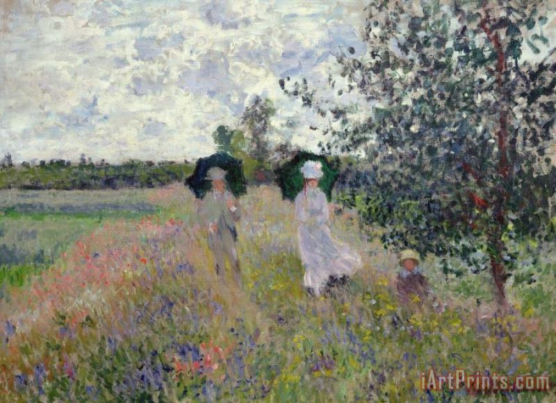 Claude Monet Promenade near Argenteuil Art Painting