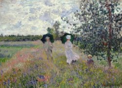 Claude Monet Promenade near Argenteuil painting