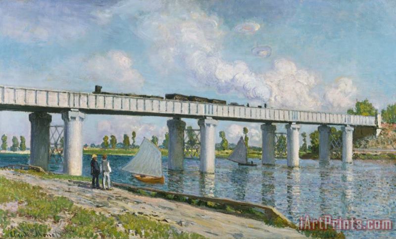 Railway Bridge at Argenteuil painting - Claude Monet Railway Bridge at Argenteuil Art Print