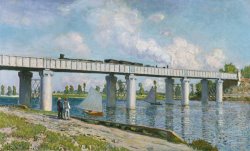 Claude Monet Railway Bridge at Argenteuil painting