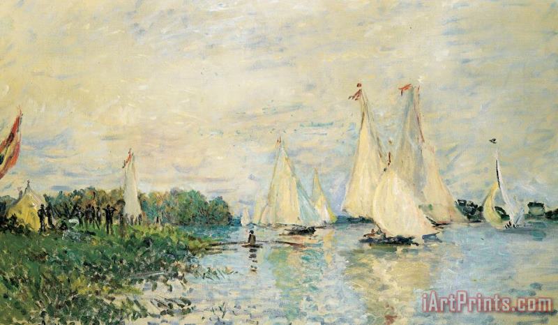 Claude Monet Regatta At Argenteuil Art Painting