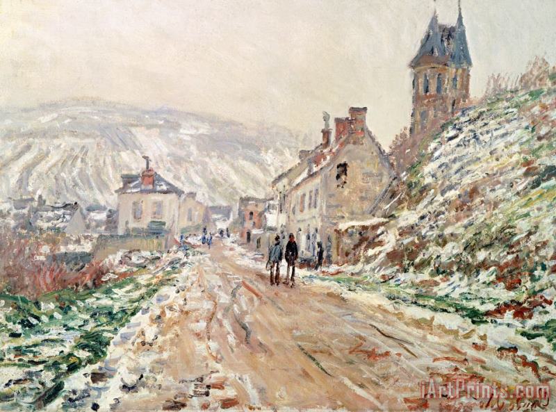 Claude Monet Road In Vetheuil In Winter Art Painting