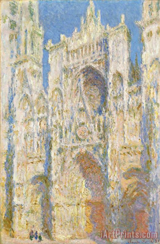Claude Monet Rouen Cathedral West Facade Art Painting