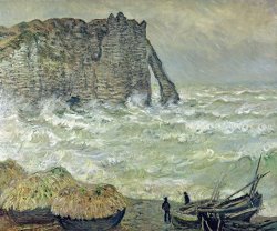 Claude Monet: Jetty of Le Havre in Bad Weather. Fine Art 