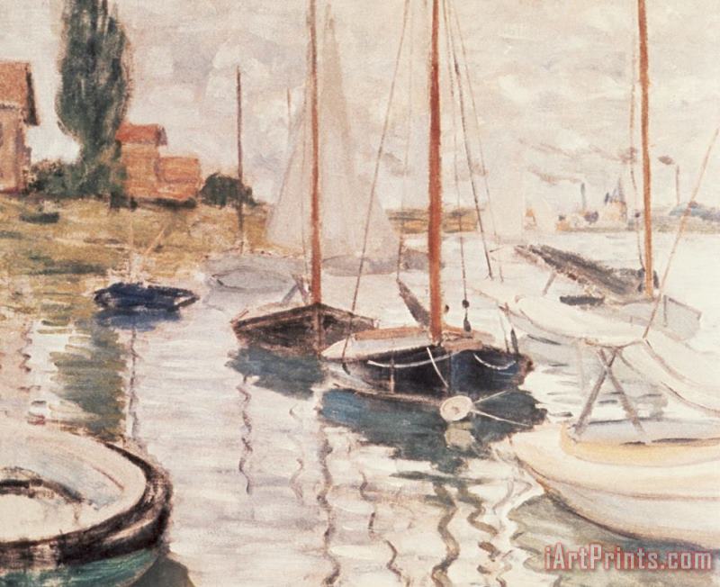 Sailboats on the Seine painting - Claude Monet Sailboats on the Seine Art Print