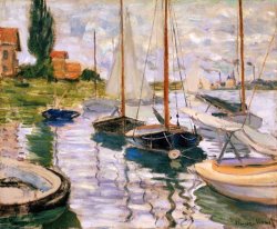 Claude Monet Sailboats on the Seine painting
