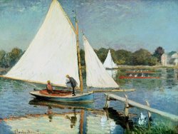 Claude Monet Sailing at Argenteuil painting