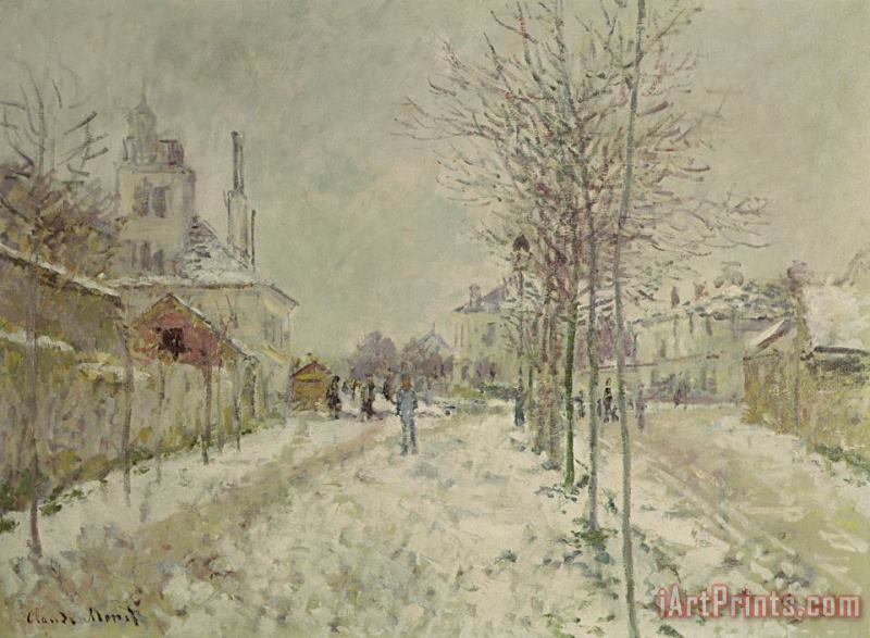 Snow Effect painting - Claude Monet Snow Effect Art Print