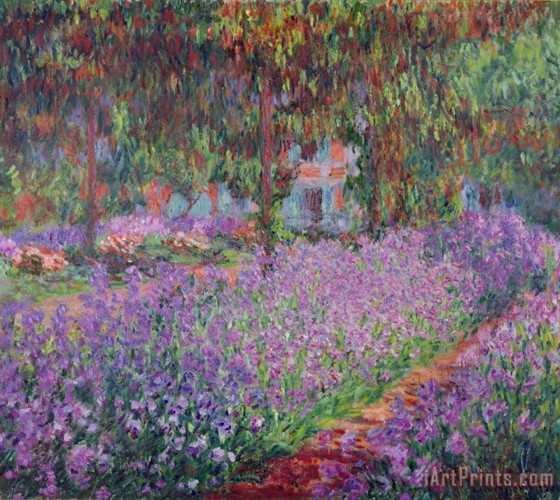 The Artists Garden at Giverny painting - Claude Monet The Artists Garden at Giverny Art Print