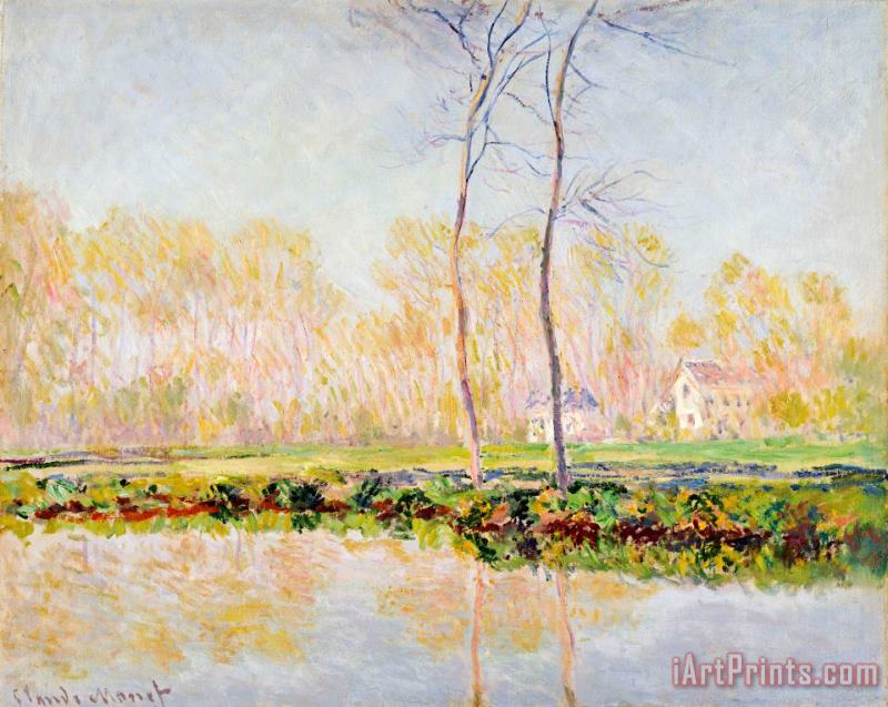 The Banks of the River Epte at Giverny painting - Claude Monet The Banks of the River Epte at Giverny Art Print