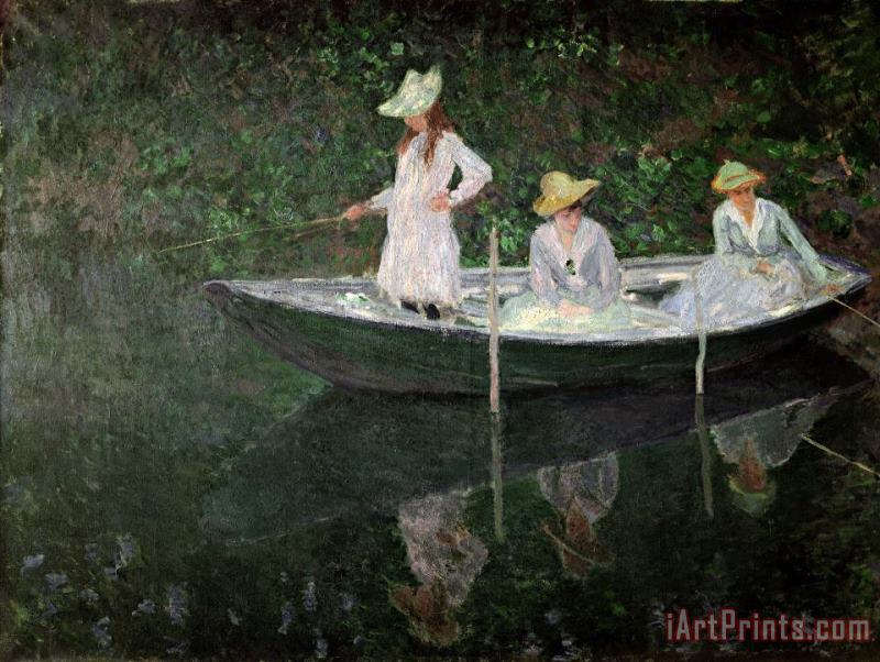 The Boat at Giverny painting - Claude Monet The Boat at Giverny Art Print