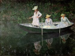 Claude Monet The Boat at Giverny painting