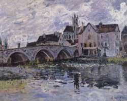 Claude Monet The Bridge of Moret sur Loing painting