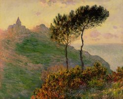 Beach Art for sale - The Church at Varengeville against the Sunlight by Claude Monet