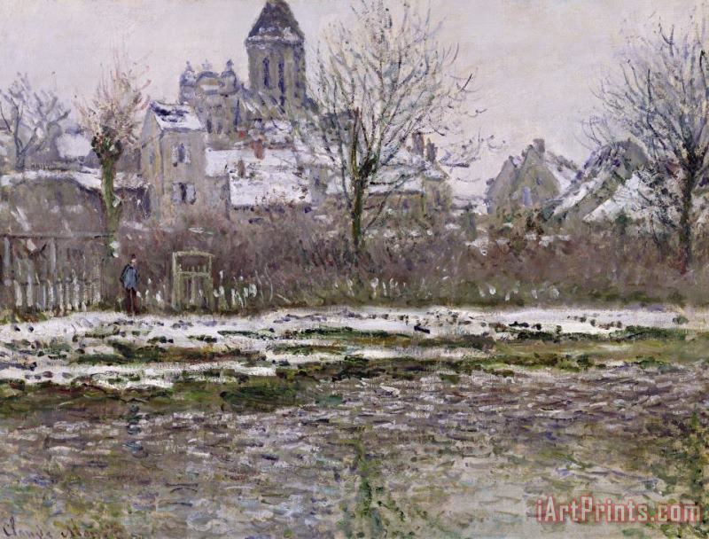 The Church at Vetheuil under Snow painting - Claude Monet The Church at Vetheuil under Snow Art Print