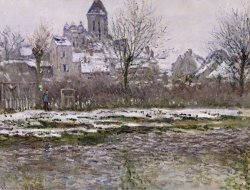 Claude Monet The Church at Vetheuil under Snow painting