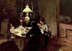 Claude Monet The Dinner painting