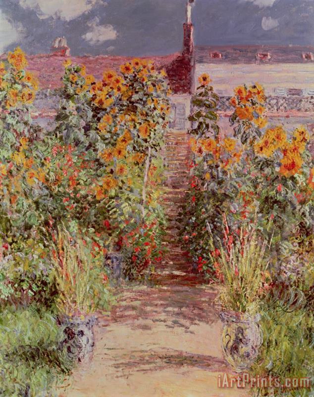 The Garden at Vetheuil painting - Claude Monet The Garden at Vetheuil Art Print