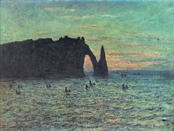 Claude Monet The Hollow Needle at Etretat painting