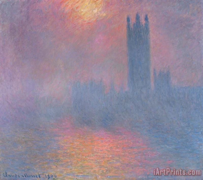 The Houses of Parliament London painting - Claude Monet The Houses of Parliament London Art Print