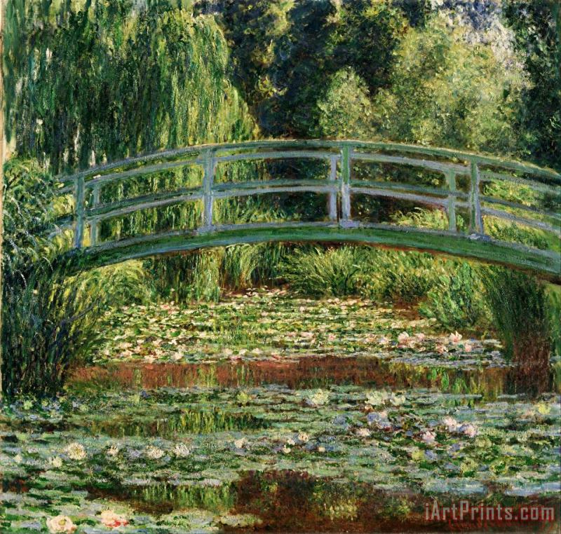 The Japanese Footbridge And The Water Lily Pool, Giverny painting - Claude Monet The Japanese Footbridge And The Water Lily Pool, Giverny Art Print