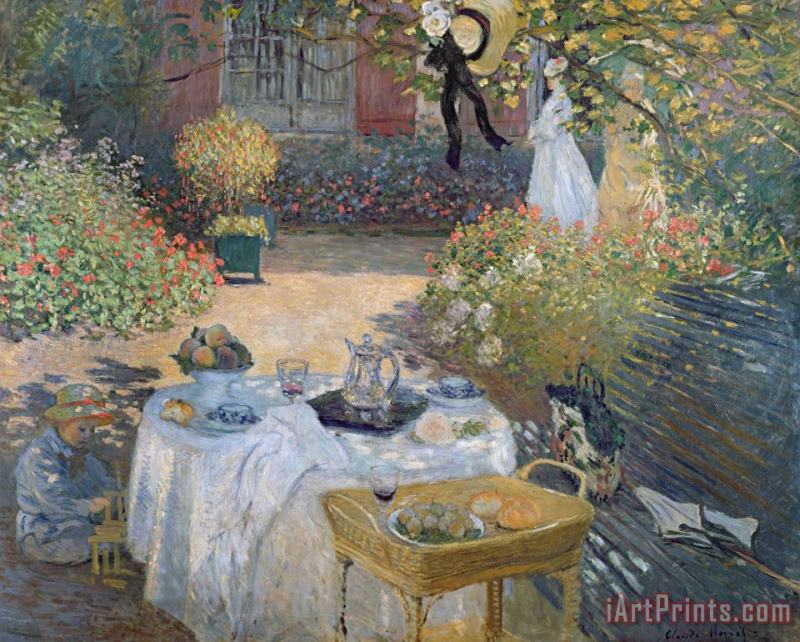 The Luncheon painting - Claude Monet The Luncheon Art Print