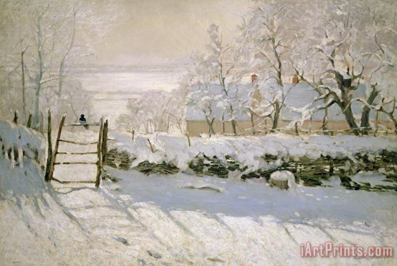 The Magpie painting - Claude Monet The Magpie Art Print