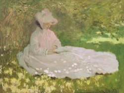 Claude Monet The Reader painting