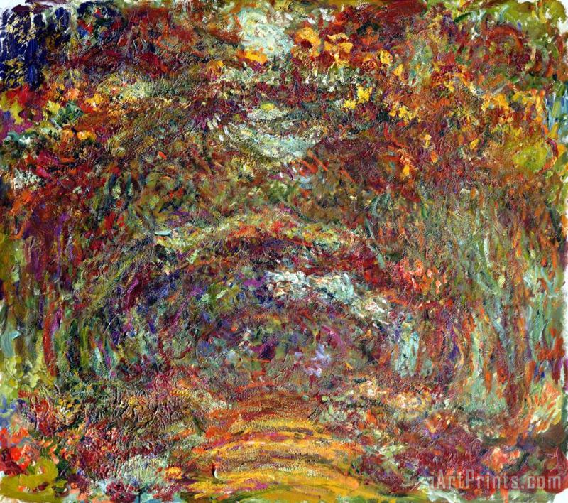The Rose Path Giverny painting - Claude Monet The Rose Path Giverny Art Print