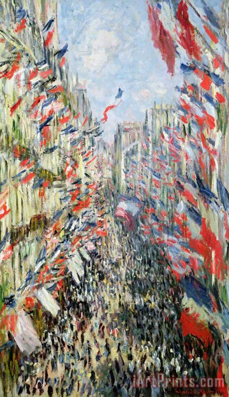 Claude Monet The Rue Montorgueil Art Painting