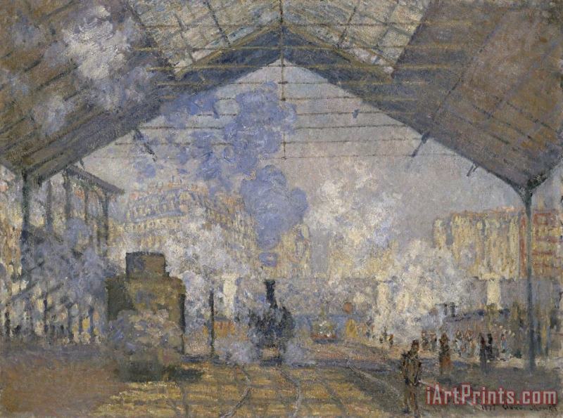 Claude Monet The Saint-lazare Station Art Painting