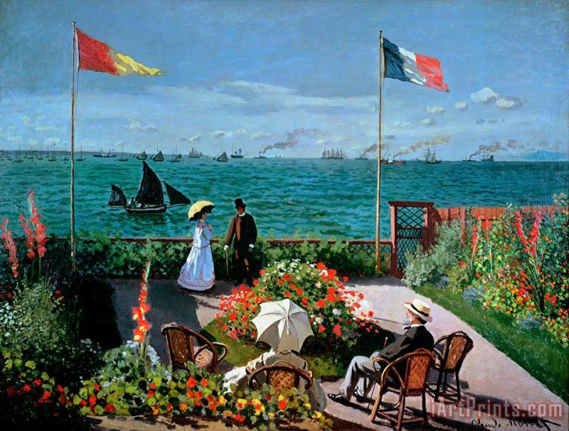 Claude Monet The Terrace at Sainte Adresse Art Painting