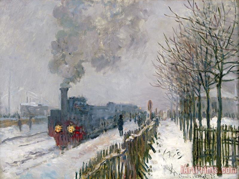 Claude Monet Train in the Snow or The Locomotive Art Print