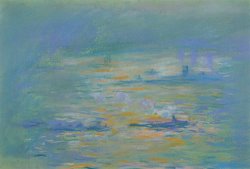 Claude Monet Tugboats On The River Thames painting