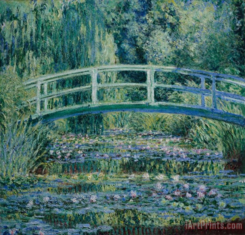 Claude Monet Water Lilies And Japanese Bridge Art Print