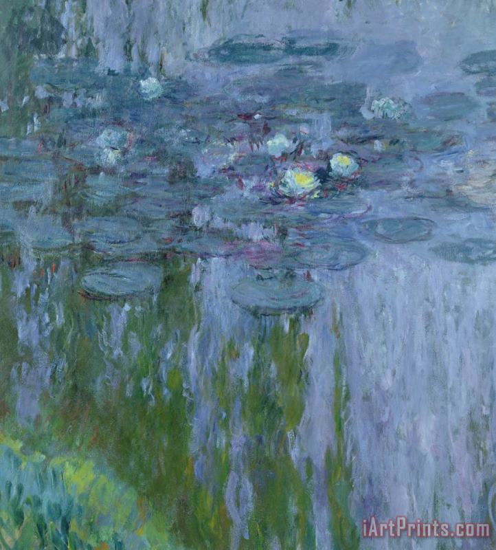 Waterlilies painting - Claude Monet Waterlilies Art Print