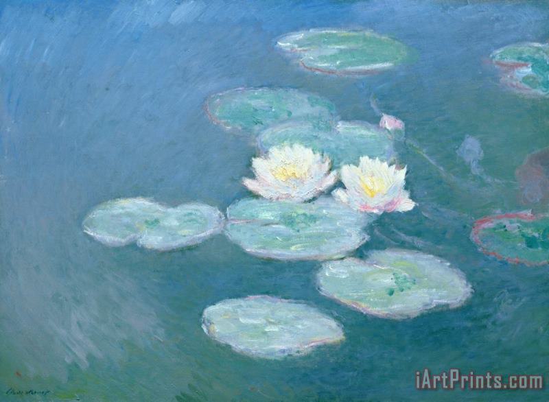 Claude Monet Waterlilies Evening Art Painting