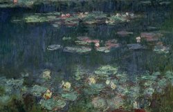 Claude Monet Waterlilies Green Reflections painting