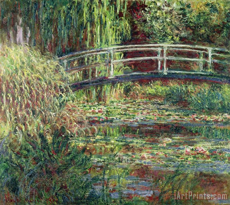 Waterlily Pond painting - Claude Monet Waterlily Pond Art Print