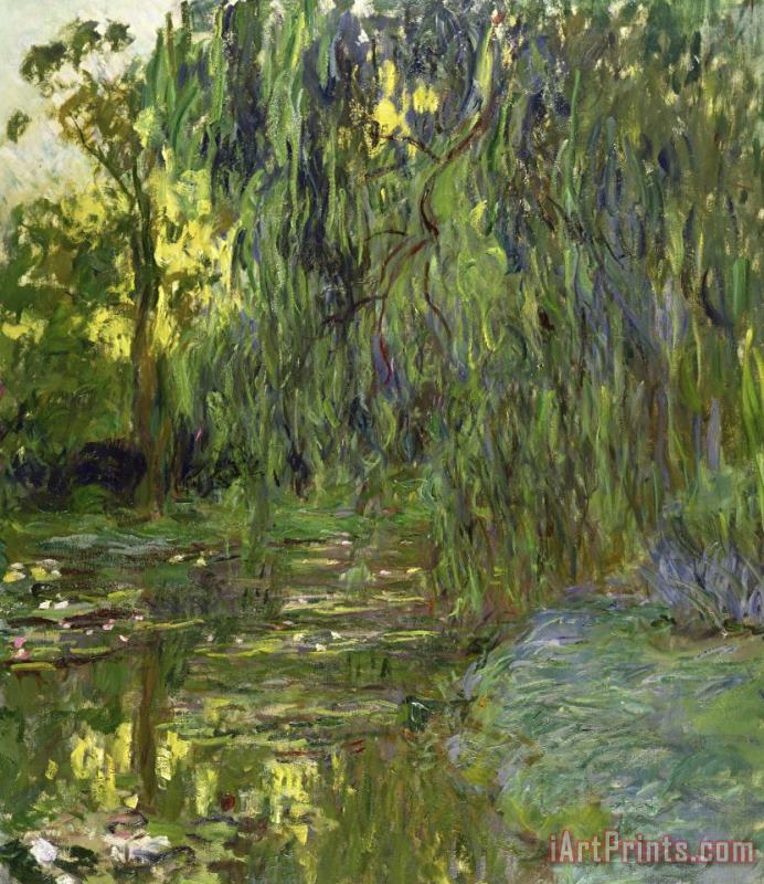Claude Monet Weeping Willows The Waterlily Pond At Giverny Art Print