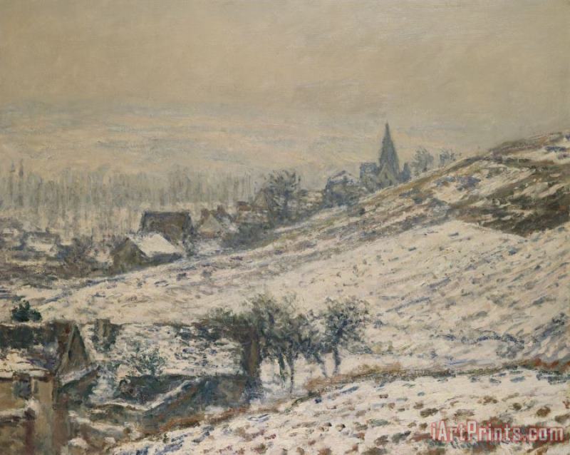 Claude Monet Winter In Giverny Art Print