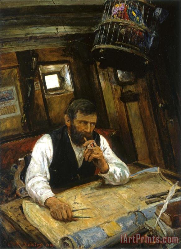 Clifford Warren Ashley The Navigator, 1909 Art Painting