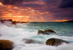 Collection A Spectacular Sunrise Over The Turbulent Waters of Horseshoe Bay painting