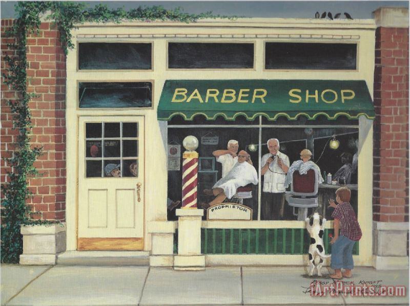 Barber Shop painting - Collection Barber Shop Art Print