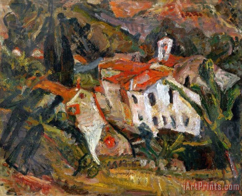 Colorful Village painting - Collection Colorful Village Art Print Colorful Village painting - Collection Colorful Village Art Print