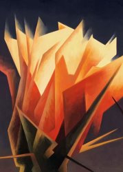Collection Ed Mell Cactus Flower painting