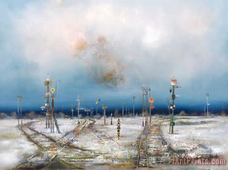 Collection Neige Des Voies Ferrees Art Print