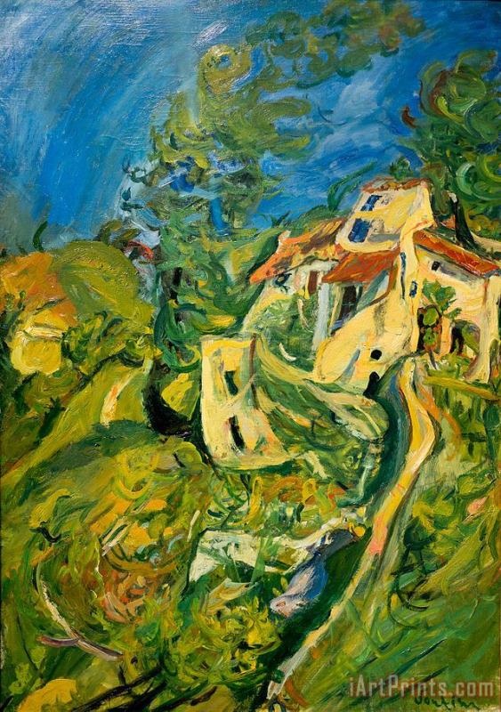 Paysage by Soutine painting - Collection Paysage by Soutine Art Print